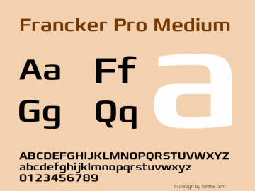 FranckerPro-Medium Version 1.00图片样张