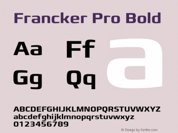 FranckerPro-Semibold Version 1.00图片样张