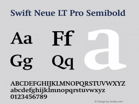 SwiftNeueLTPro-Semibold Version 1.00图片样张