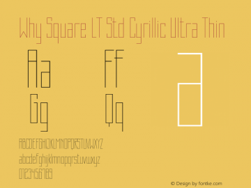 WhySquareLTStd-CyrUltraTh Version 1.200;PS 001.002;hotconv 1.0.38图片样张