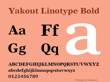 Yakout Linotype Light Bold Version 1.16图片样张