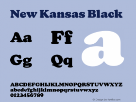 New Kansas Black Version 1.000;hotconv 1.0.109;makeotfexe 2.5.65596图片样张