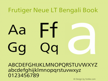 Frutiger Neue LT Bengali Book Version 1.00图片样张