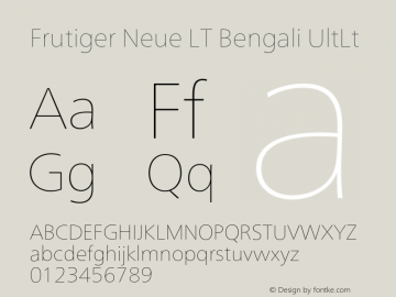 Frutiger Neue LT Bengali UltLt Version 1.00图片样张