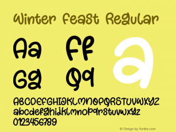 Winter Feast Version 1.00;August 5, 2021;FontCreator 11.5.0.2430 64-bit图片样张