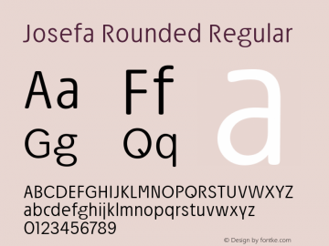 Josefa Rounded Light Version 1.007图片样张