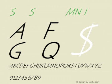 SayerSpiritual MN Italic Version 001.003图片样张