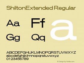 ShiltonExtended Regular Brendel            :10.12.1994 Font Sample