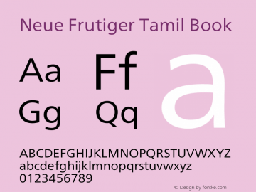 Neue Frutiger Tamil Book Version 1.00图片样张