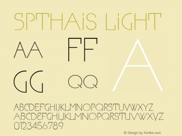 SPThais Light Macromedia Fontographer 4.1 29/07/2002 Font Sample