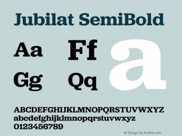 Jubilat-SemiBold Version 1.104图片样张