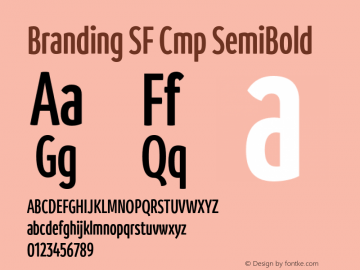 Branding SF Cmp SemiBold Version 1.000;hotconv 1.0.109;makeotfexe 2.5.65596图片样张