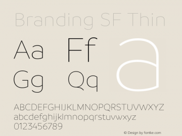 Branding SF Thin Version 1.000;hotconv 1.0.109;makeotfexe 2.5.65596图片样张