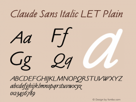 Claude Sans Italic LET Plain:1.0 1.0图片样张