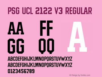 PSG UCL 2122 V3 Version 1.003;Fontself Maker 3.5.6图片样张