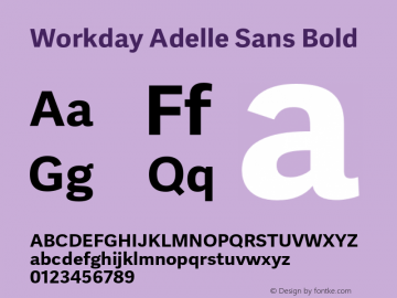 Workday Adelle Sans Bold Version 2.500;hotconv 1.0.111;makeotfexe 2.5.65597图片样张