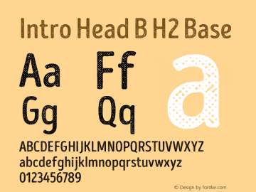 Intro Head B H2 Base Version 1.000;PS 001.000;hotconv 1.0.70;makeotf.lib2.5.58329图片样张