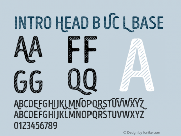 Intro Head B UC L Base Version 1.000;PS 001.000;hotconv 1.0.70;makeotf.lib2.5.58329图片样张