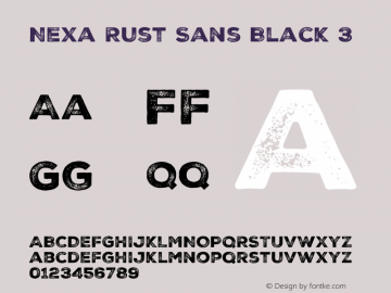 NexaRustSans-Black3 Version 1.000;PS 001.000;hotconv 1.0.88;makeotf.lib2.5.64775图片样张