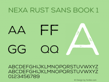 NexaRustSans-Book1 Version 1.000;PS 001.000;hotconv 1.0.88;makeotf.lib2.5.64775图片样张