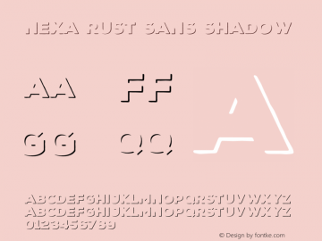 NexaRustSans-Shadow Version 1.000;PS 001.000;hotconv 1.0.88;makeotf.lib2.5.64775图片样张