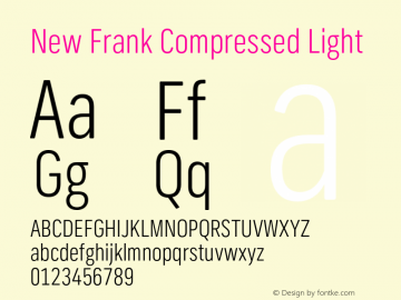 New Frank Compressed Light Version 2.101;hotconv 1.0.109;makeotfexe 2.5.65596图片样张
