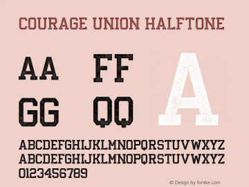 Courage Union Halftone Version 1.00;November 5, 2021;FontCreator 13.0.0.2683 64-bit图片样张