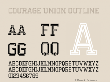 Courage Union Outline Version 1.00;November 4, 2021;FontCreator 13.0.0.2683 64-bit图片样张