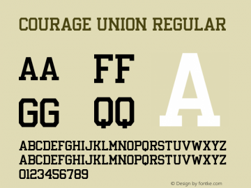 Courage Union Version 1.00;November 4, 2021;FontCreator 13.0.0.2683 64-bit图片样张