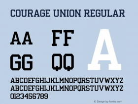 Courage Union Version 1.00;November 4, 2021;FontCreator 13.0.0.2683 64-bit图片样张