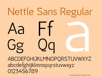 Nettle Sans Extra Light Version 2.00图片样张