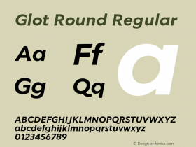 Glot Round Medium Italic Version 1.00图片样张