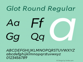 Glot Round Light Italic Version 1.00图片样张