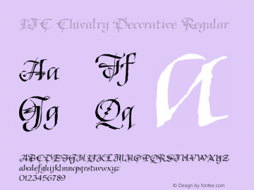 ITC Chivalry Decorative Regular Version 1.00图片样张