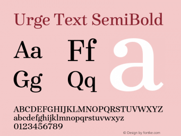 UrgeText-SemiBold 图片样张