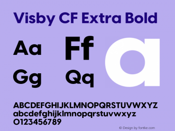 Visby CF Extra Bold Version 4.200;FEAKit 1.0图片样张