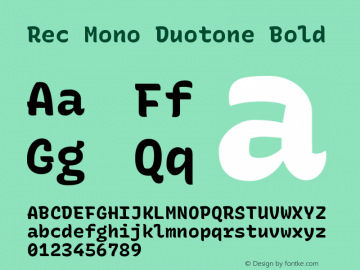 Rec Mono Duotone Bold Version 1.084图片样张