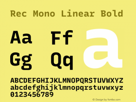 Rec Mono Linear Bold Version 1.084图片样张