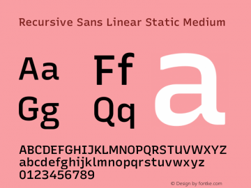 Recursive Sn Lnr St Med Version 1.084;hotconv 1.0.112;makeotfexe 2.5.65598; ttfautohint (v1.8.3)图片样张