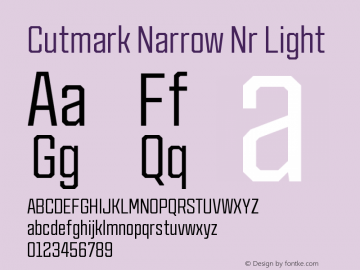 Cutmark Narrow Nr Light Version 1.000图片样张