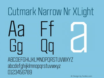 Cutmark Narrow Nr XLight Version 1.000图片样张