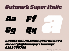 Cutmark Super Italic Version 1.000图片样张