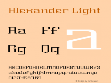 Alexander Light Version 1.00图片样张