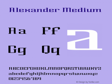 Alexander Medium Version 1.00图片样张