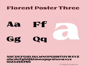 Florent-PosterThree Version 1.000;PS 001.001;hotconv 1.0.56图片样张