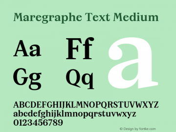 Maregraphe Text Medium Version 1.100 | FoM Demo图片样张