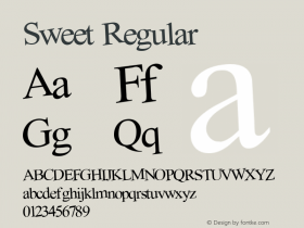 Sweet Regular Altsys Metamorphosis:11/13/94 Font Sample