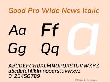 Good Pro Wide News Italic Version 7.60图片样张