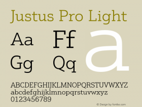 Justus Pro Light Version 1.00图片样张