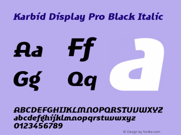 Karbid Display Pro Black Italic Version 7.60图片样张